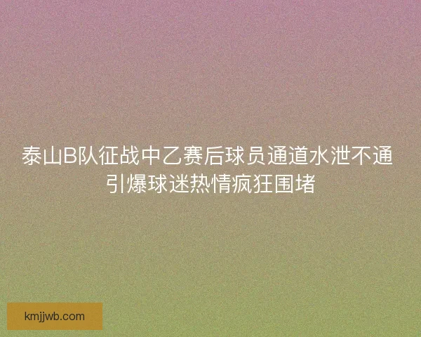 泰山B队征战中乙赛后球员通道水泄不通 引爆球迷热情疯狂围堵